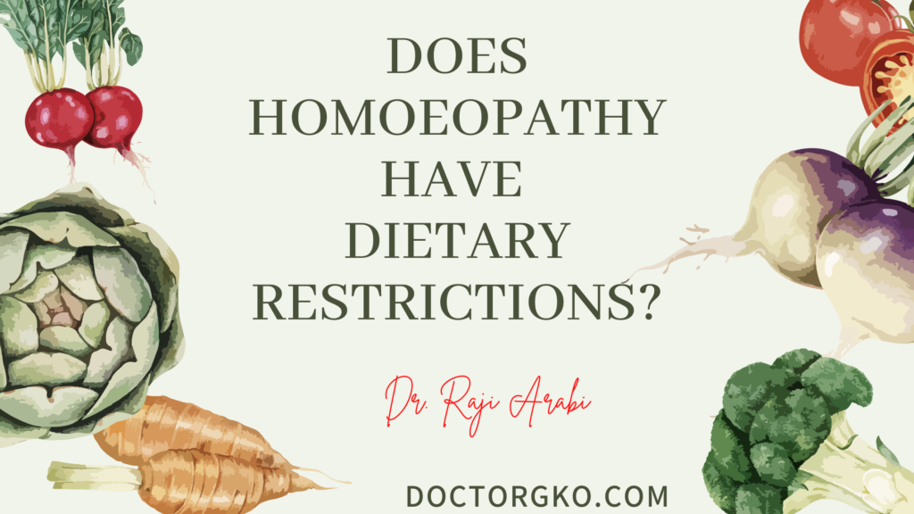 Homoeopathy medicine Dietary restrictions