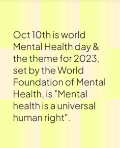 World Mental Health day awareness